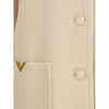Valentino Creme Fleece Wollmantel