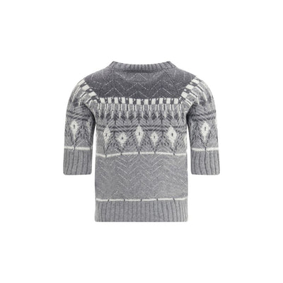 Ermanno Scervino Gray Cashmere Sweatshirt