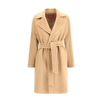 Max Mara Beige Fleece Wool Coat