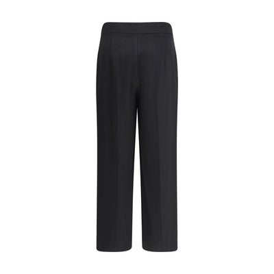 Max Mara Black Fleece Wool Casual Pants