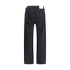 Agolde Black Cotton Straight-Leg Jeans