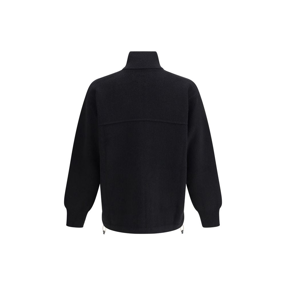 GR10K Schwarzer Wollmantel