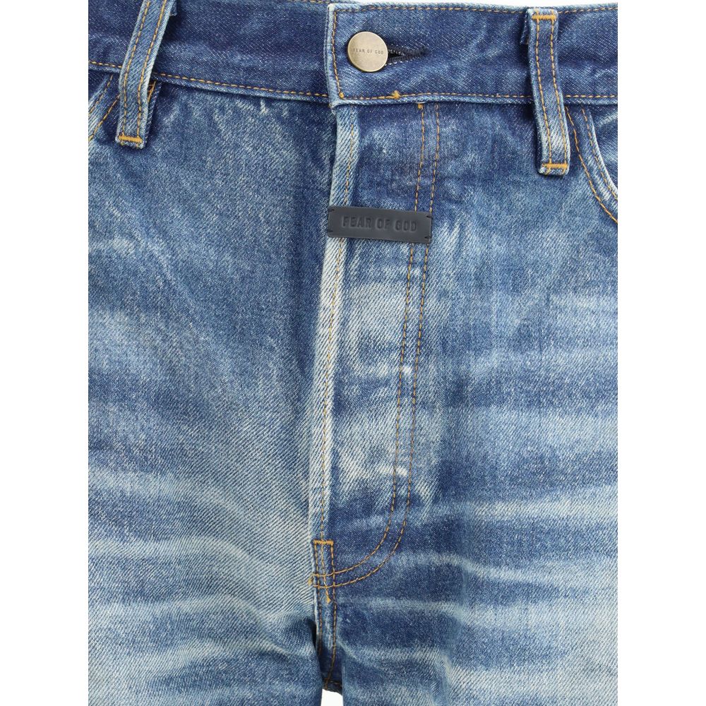 Fear Of God Jeans aus blauer Baumwolle mit geradem Bein