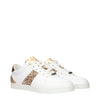 Jimmy Choo White Leather Low Top Sneakers
