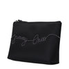 Jimmy Choo Black Satin Clutch Bag