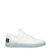 Jimmy Choo White Leather Low Top Sneakers