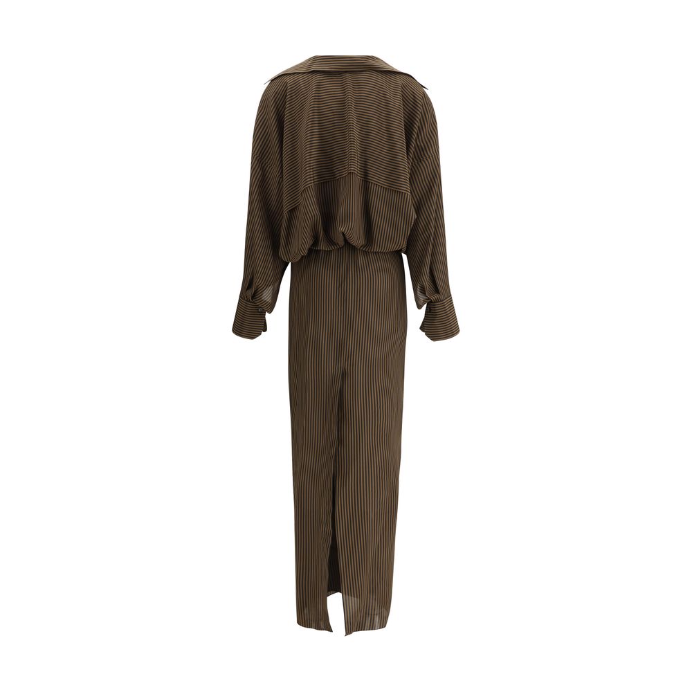 Petar Petrov Mehrfarbiges Seiden-Freizeitkleid