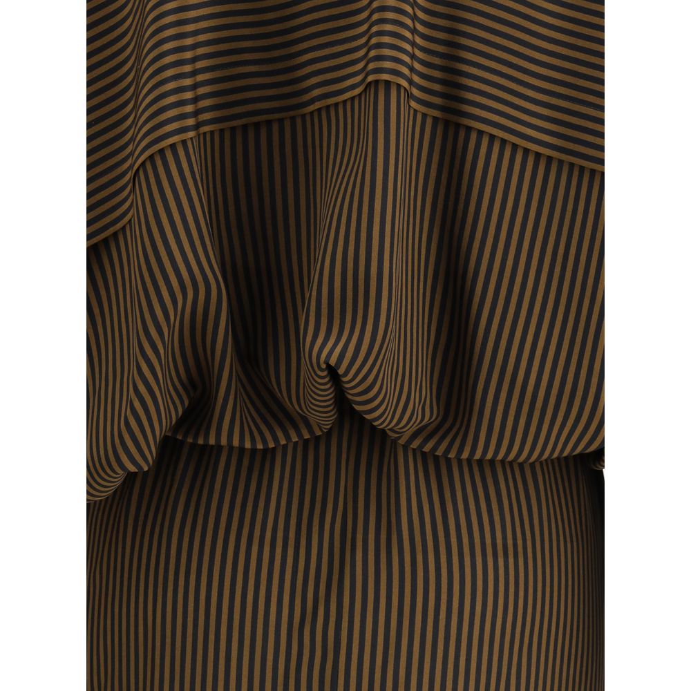 Petar Petrov Mehrfarbiges Seiden-Freizeitkleid