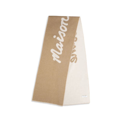Maison Kitsuné Beige Wollschal