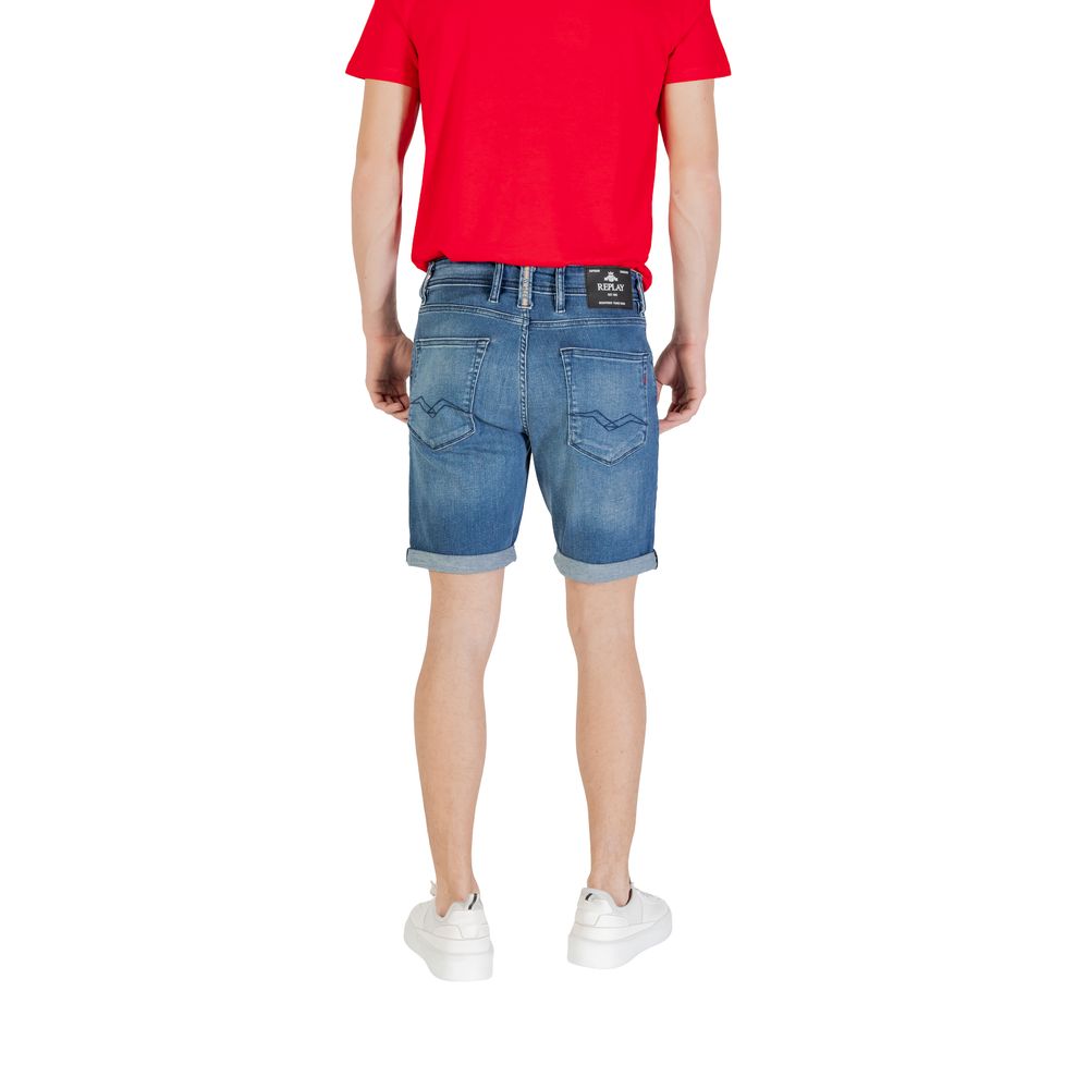 Replay blaue Baumwoll-Bermudashorts