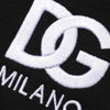 Dolce & Gabbana Black Cotton DG Logo Embroidery Top  T-shirt