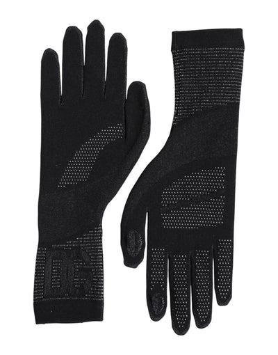Dolce & Gabbana Black DG Logo Cotton Hands Mitten Men Gloves