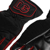 Dolce & Gabbana Black Red Nylon Wrist Length Mitten Gloves