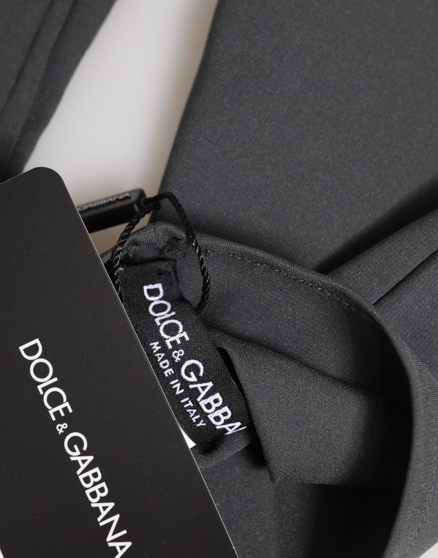 Dolce &amp; Gabbana Dunkelgraue Viskose-Fäustlinge für Herren, ellenbogenlang