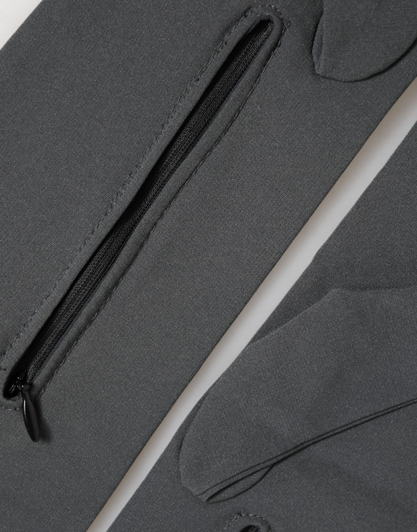 Dolce &amp; Gabbana Dunkelgraue Viskose-Fäustlinge für Herren, ellenbogenlang