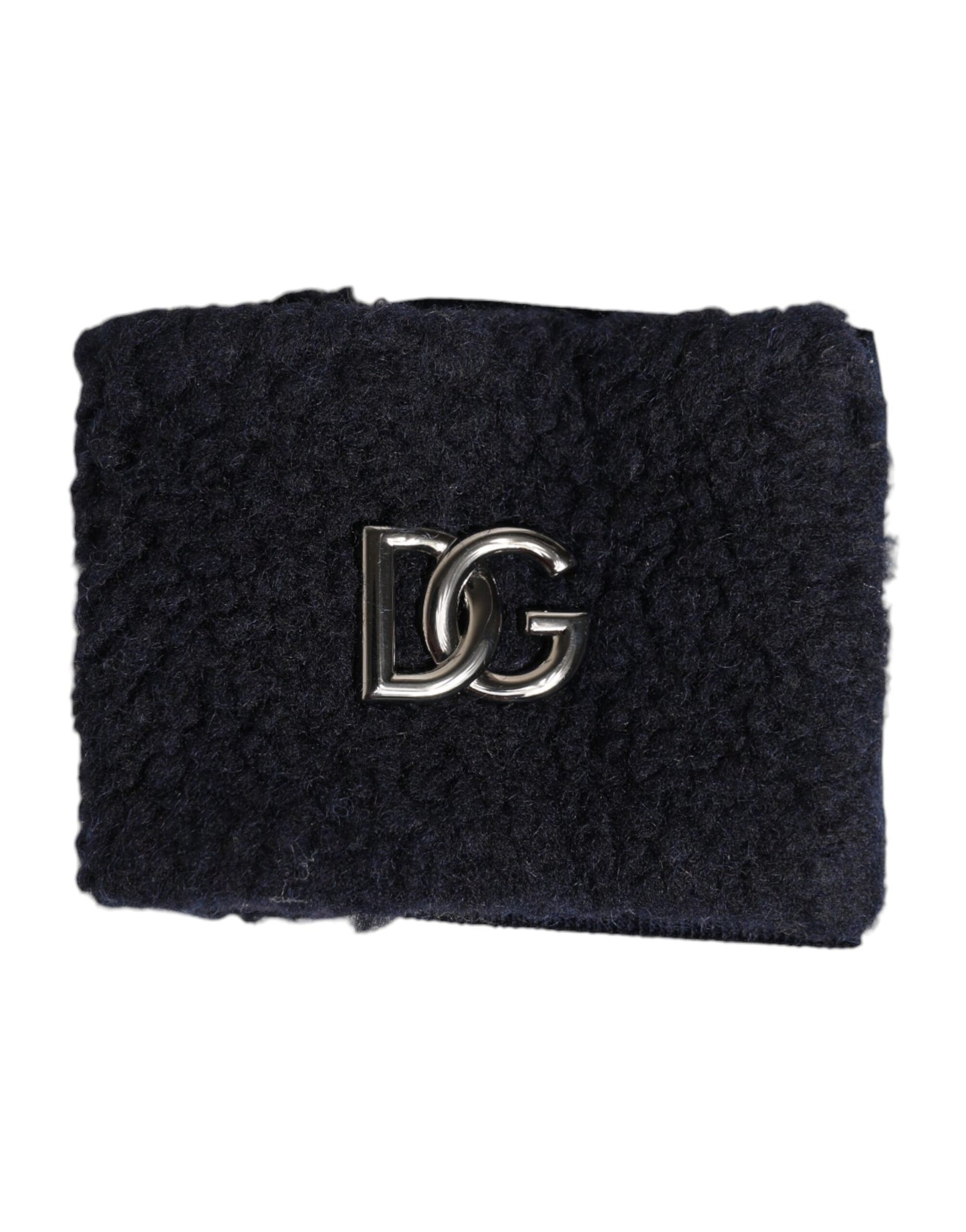 Dolce &amp; Gabbana Schwarzes Polyester-Logo-Emblem Herren-Armband Einheitsgröße