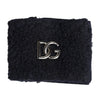 Dolce &amp; Gabbana Schwarzes Polyester-Logo-Emblem Herren-Armband Einheitsgröße