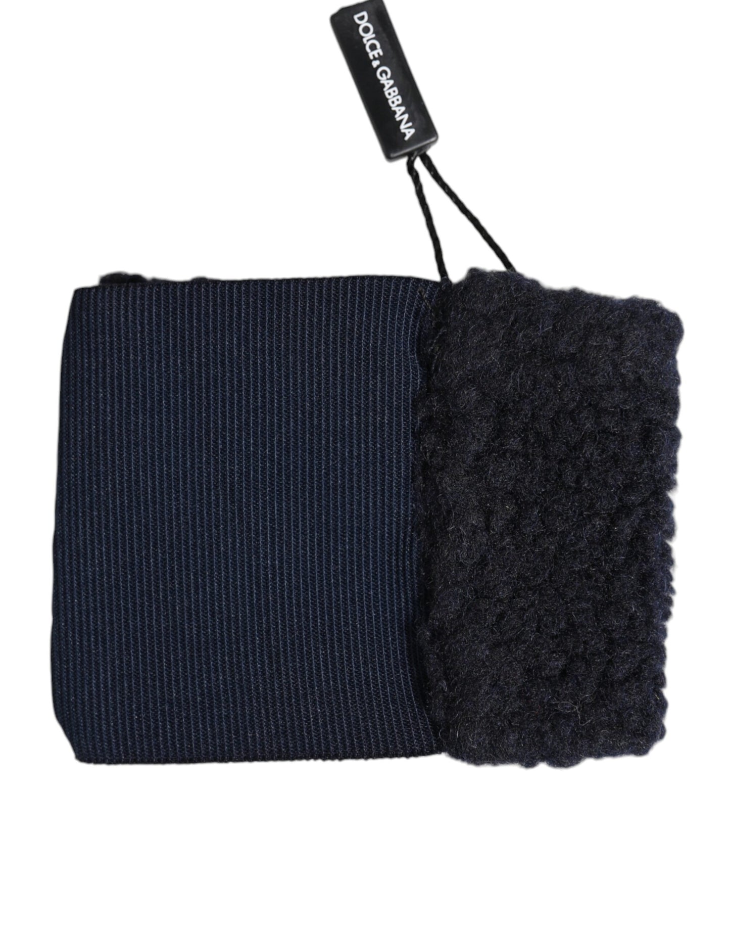 Dolce &amp; Gabbana Schwarzes Polyester-Logo-Emblem Herren-Armband Einheitsgröße