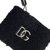Dolce &amp; Gabbana Schwarzes Polyester-Logo-Emblem Herren-Armband Einheitsgröße
