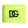 Dolce & Gabbana Yellow Green Silk DG Logo Men Wristband