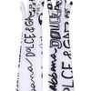 Dolce & Gabbana Black White DG Logo Elbow Length Mitten  Gloves