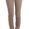 Cavalli Class Beige Dress Skinny Slim Straight Chinos Pants