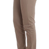 Cavalli Class Beige Dress Skinny Slim Straight Chinos Pants