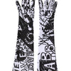 Dolce & Gabbana Gloves Black White DG Logo Elbow Length Mitten