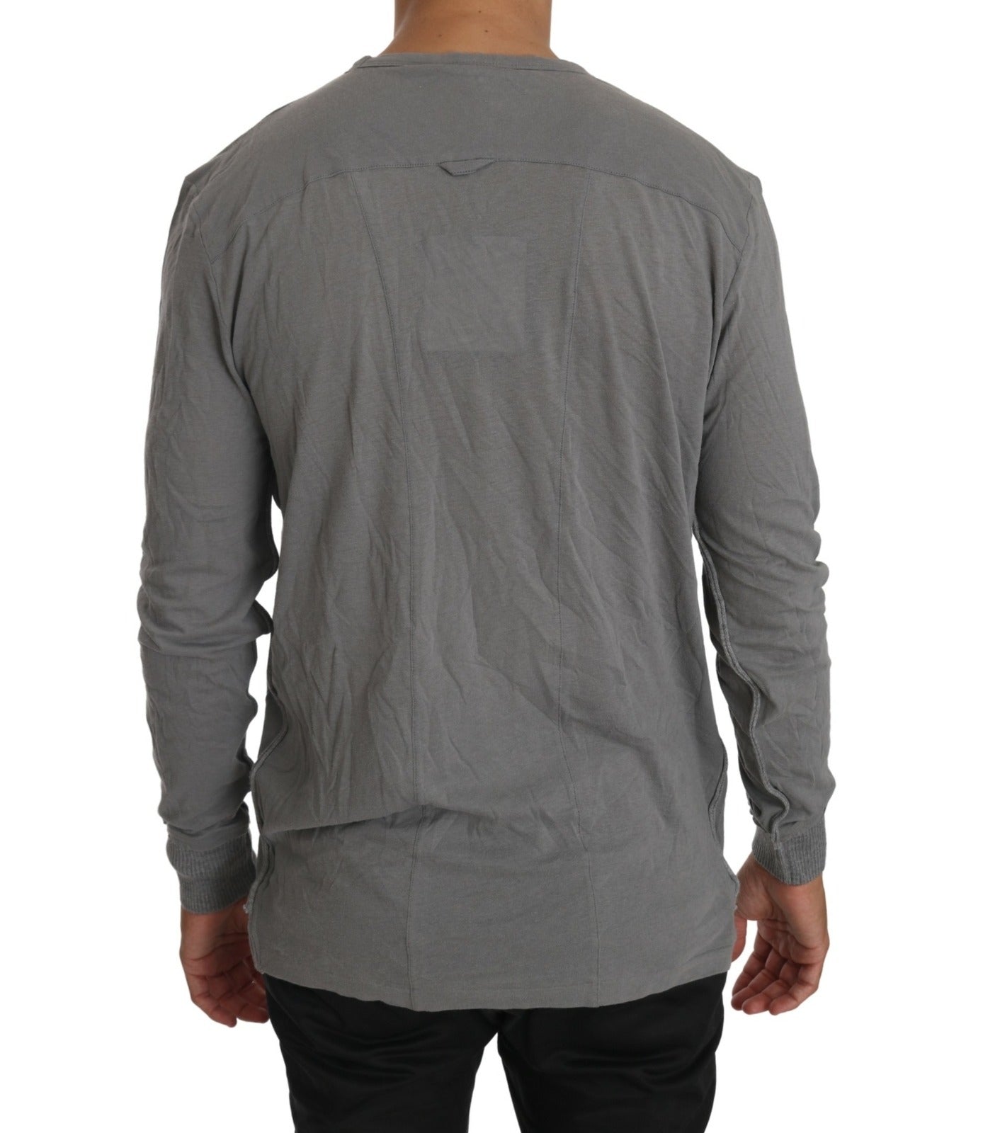 Scervino Street Baumwollpullover, grau, Rundhalsausschnitt