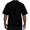 Dolce &amp; Gabbana Baumwoll-T-Shirt mit schwarzem Aufdruck und Rundhalsausschnitt