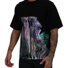Dolce &amp; Gabbana Baumwoll-T-Shirt mit schwarzem Aufdruck und Rundhalsausschnitt