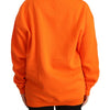 Philippe Model – Orangefarbener Pullover mit langen Ärmeln und Print