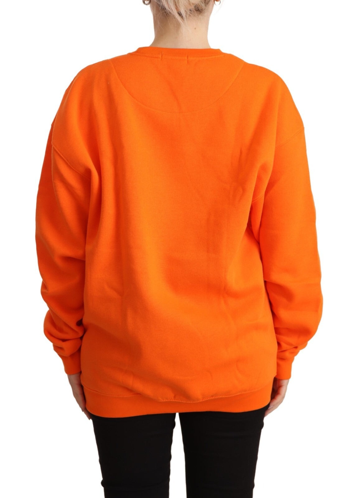 Philippe Model – Orangefarbener Pullover mit langen Ärmeln und Print