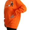 Philippe Model – Orangefarbener Pullover mit langen Ärmeln und Print