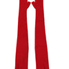Dolce &amp; Gabbana rote Wollstrickhandschuhe, fingerlos, ellenbogenlang, einteilig