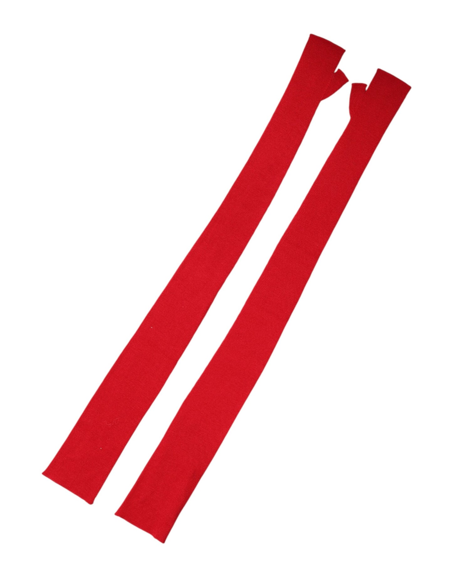 Dolce &amp; Gabbana rote Wollhandschuhe, fingerlos, ellbogenlang