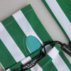 Dolce & Gabbana Green White Nylon Fingerless Wrist Length Gloves