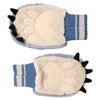 Dolce & Gabbana Blue Acrylic Knitted Fur Wrist Mitten Gloves
