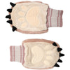 Dolce & Gabbana Brown Acrylic Knitted Fur Wrist Mitten Gloves