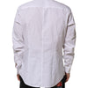 Dolce & Gabbana White Cotton Collared Long Sleeve Men Dress Shirt