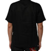 Carhartt Wip Black Linen Collared Short Sleeve Polo Shirt