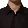 Dolce & Gabbana Brown Cotton LongSleeve MARTINI Dress  Shirt