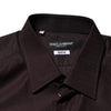 Dolce & Gabbana Brown Cotton LongSleeve MARTINI Dress  Shirt