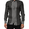 Dolce & Gabbana Black White Stripes Men MARTINI Dress Shirt