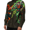 Dolce & Gabbana Brown Superhero Print Button Down Shirt