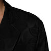 Dolce & Gabbana Black DG Logo Silk Men Long Sleeves Shirt