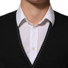 Dolce & Gabbana Black Wool Dress Formal Men Waistcoat Vest