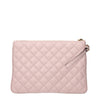 Versace Pink Leather Clutch Bag