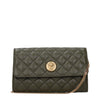 Versace Green Leather Clutch Bag