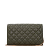 Versace Green Leather Clutch Bag
